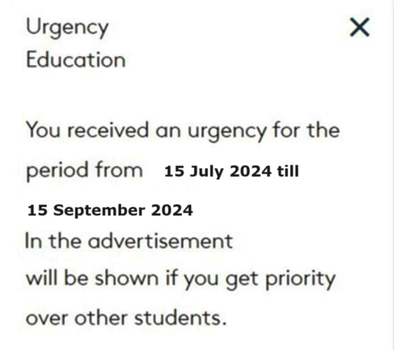Screenshot urgency education